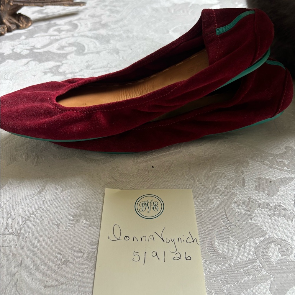 Tieks red rouge Suede Ballet Flats - Picture 2 of 5